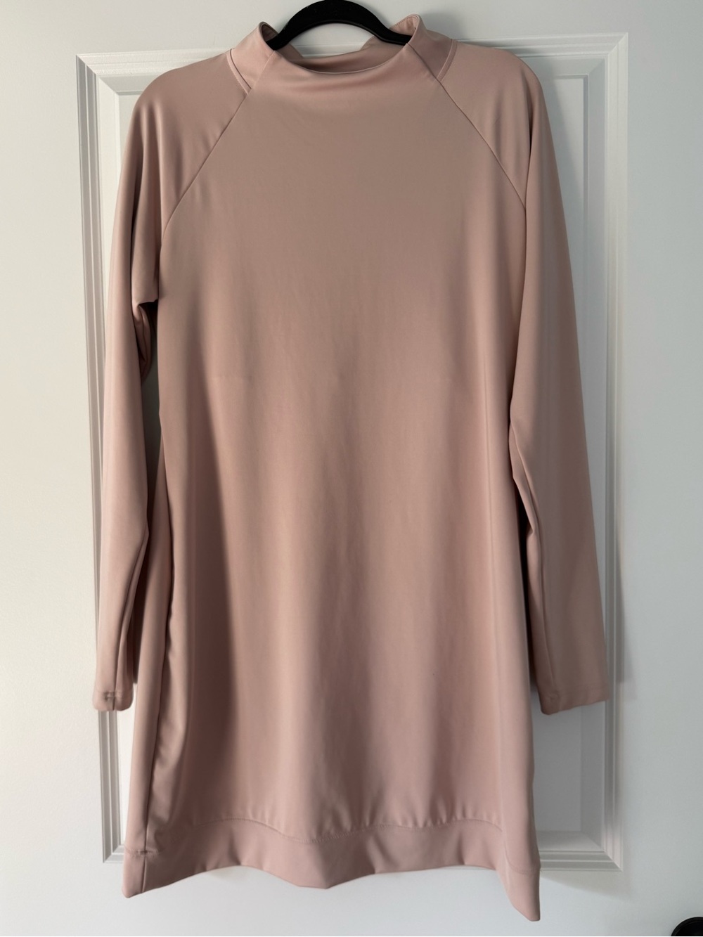 Reebok Long Sleeve Mock Neck Dress in Dusty Rose